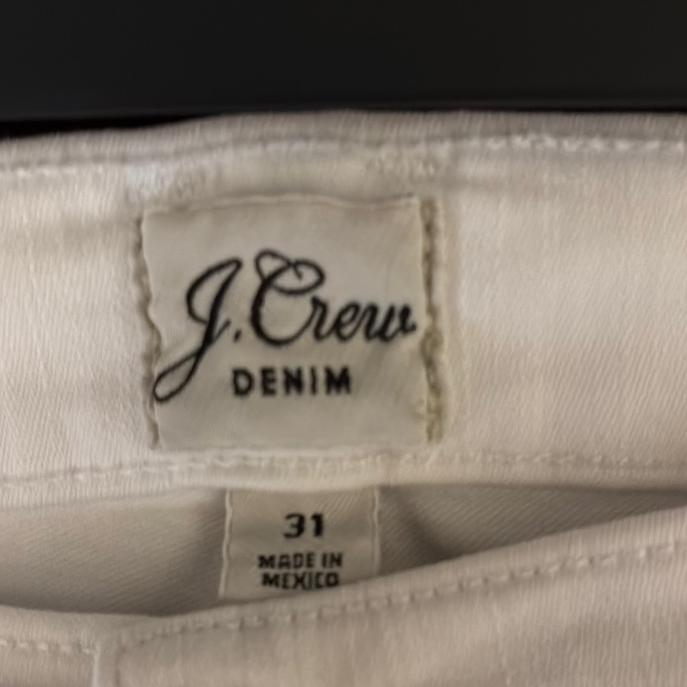 J. Crew Slim Wide Leg Jeans in White Wash - Picture 2 of 6